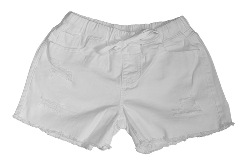 Cut Off Shorts - White - Southern Couture